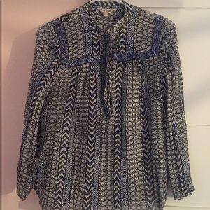 Lucky Brand turquoise detailed blouse